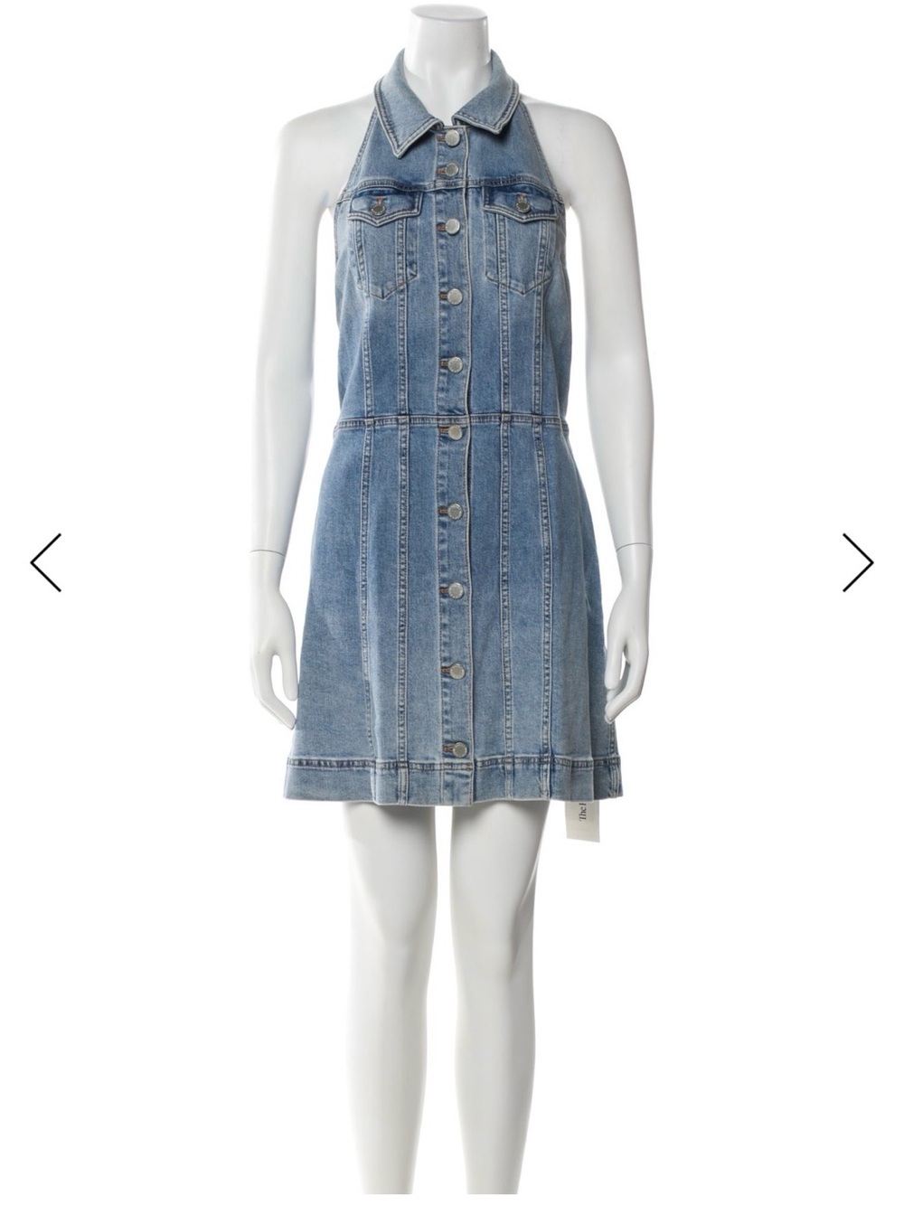 Alice + Olivia Kendall Denim Halter Minidress - Picture 6 of 9